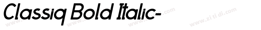 Classiq Bold Italic字体转换